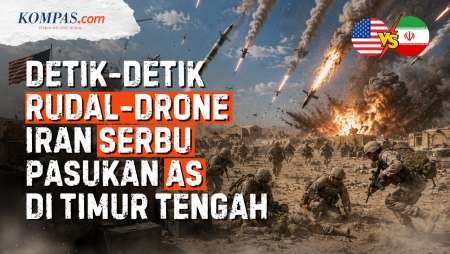 Kompilasi Detik-detik Rudal Dan Drone Iran Hujani Pasukan AS Di Teluk