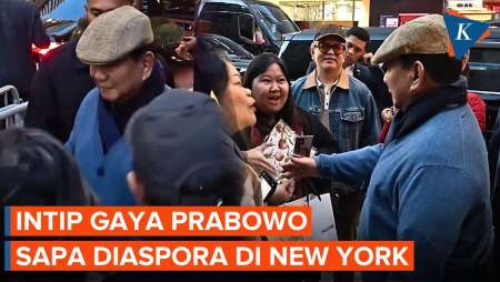 Gaya Kasual Prabowo Saat Menyapa Diaspora Indonesia di New York AS