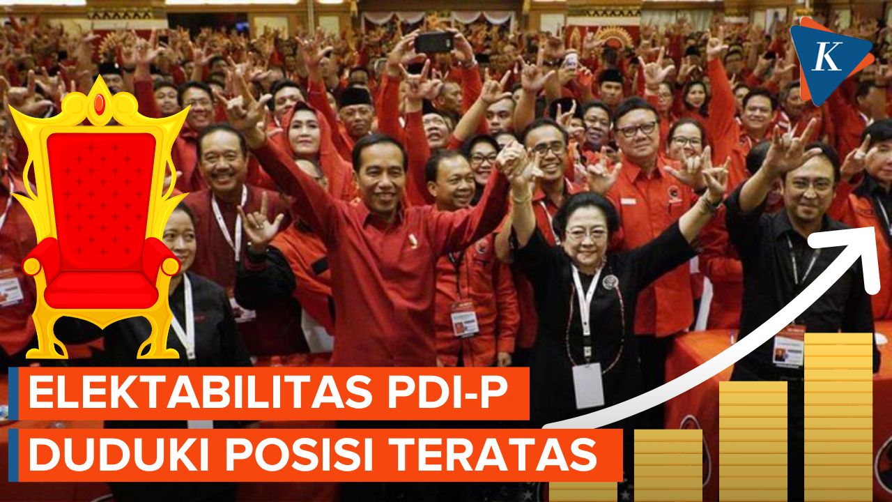 Survei Litbang Kompas: Elektabilitas PDI-P Masih Teratas, Diikuti Gerindra dan Demokrat
