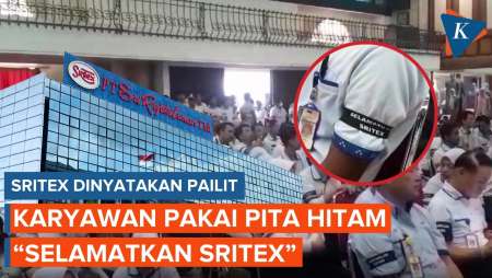 Sritex Pailit, Karyawan Pakai Pita Hitam 