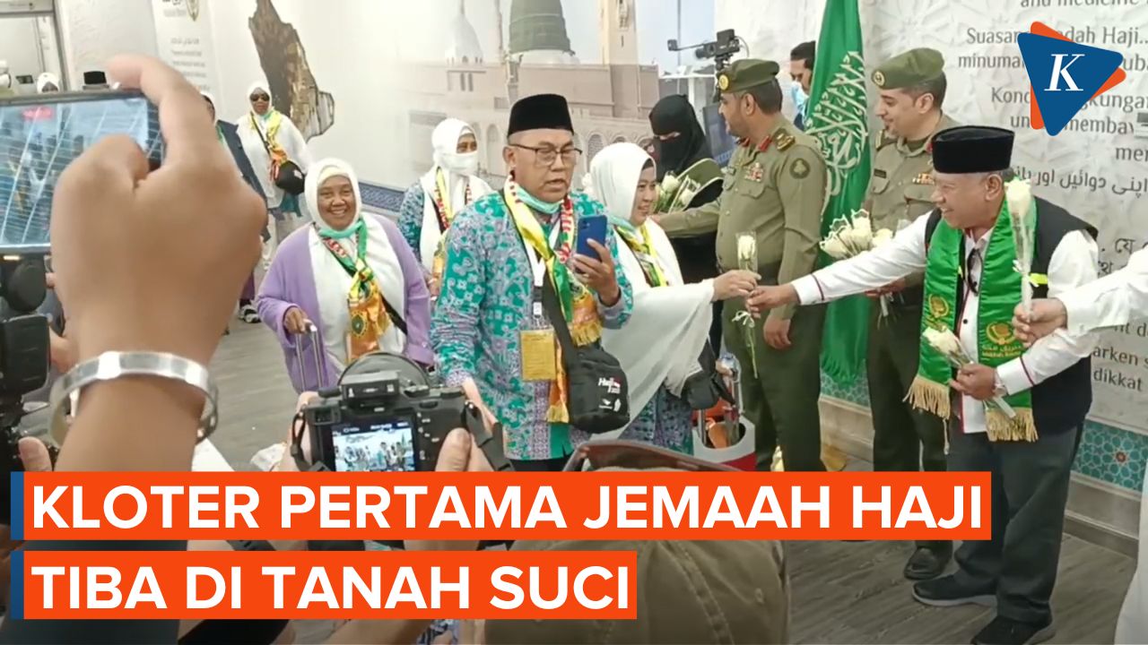 Momen Kloter Pertama Jemaah Haji Indonesia Tiba di Madinah