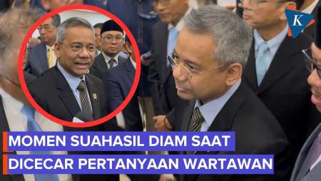 Momen Menkeu Suahasil Diam Saat Dicecar Berbagai Pertanyaan oleh Wartawan