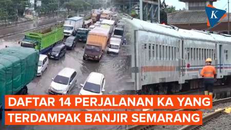 Imbas Banjir Semarang, 14 Perjalanan KA Terdampak, Ini Daftarnya