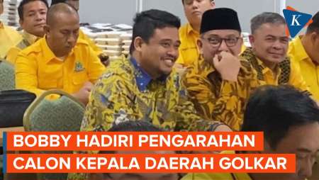 Pakai Batik Kuning, Bobby Nasution Hadiri Pengarahan Bakal Calon Kepala Daerah Golkar