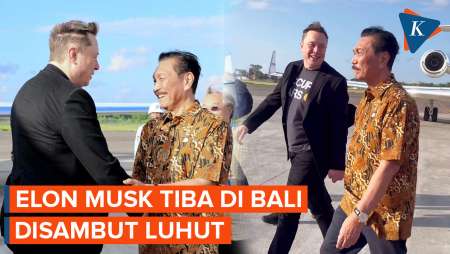 Momen Elon Musk Disambut Luhut Saat Tiba di Bali, Dijadwalkan Bertemu Jokowi