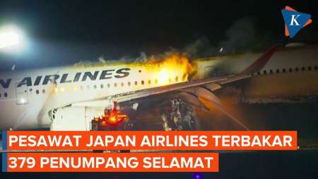 Pesawat  Japan Airlines Terbakar, Penumpang dan Kru Berhasil Keluar