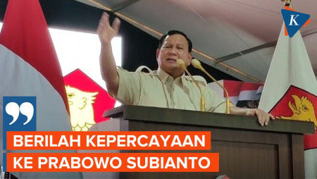 Prabowo Memohon Kepercayaan Rakyat Untuk Teruskan Program Presiden Jokowi