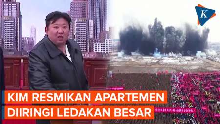 Momen Kim Jong Un Resmikan Proyek Apartemen bak Uji Coba Nuklir