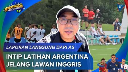 Momen Latihan Argentina Jelang Lawan Inggris, Messi Ngobrol Santai Dengan Sang "Bodyguard"