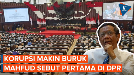 Indeks Korupsi di Indonesia Kian Buruk, Mahfud: Petama di DPR