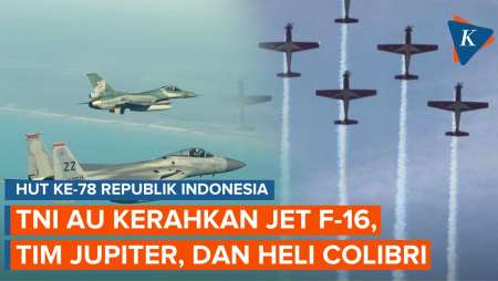 TNI AU Kerahkan Jet F-16 untuk Meriahkan HUT Ke-78 RI