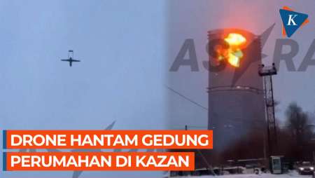 Serangan Drone Menghantam Gedung Perumahan di Kazan Rusia