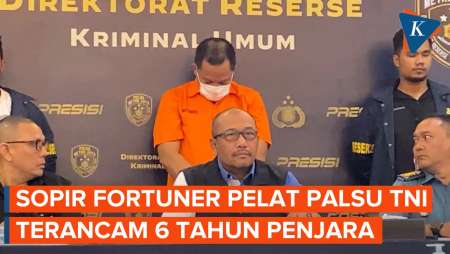 Sopir Fortuner yang Pakai Pelat Palsu TNI Terancam Pidana Penjara 6 Tahun