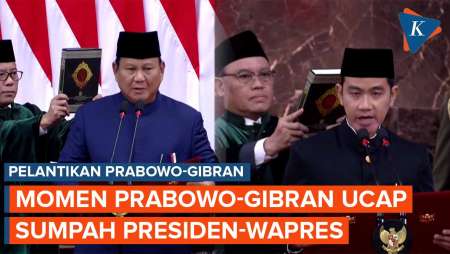 Sah! Momen Prabowo-Gibran Ucap Sumpah Jadi Presiden dan Wapres RI 2024-2029