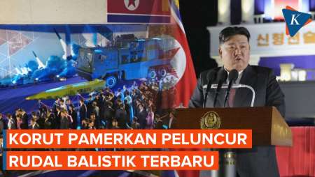 Momen Kim Jong Un Pamer Peluncur Rudal Balistik Terbaru Milik Korut