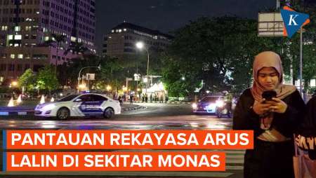 Pantauan Rekayasa Arus Lalu Lintas Sekitar Monas di Malam Tahun…