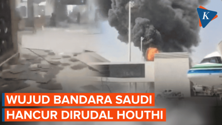 Penampakan Bandara Arab Saudi Porak-poranda Dihantam Rudal Houthi
