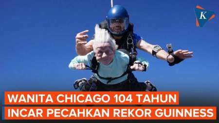 Aksi Wanita Chicago Berusia 104 Tahun Terjun Payung dari Ketinggian 13.500 Kaki