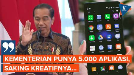 Jokowi Sindir Kementerian Punya Lebih dari 5000 Aplikasi