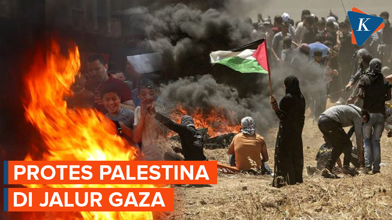 Warga Palestina Lakukan Aksi Protes di Jalur Gaza