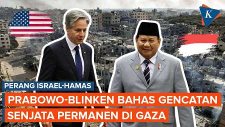 Menhan Prabowo Bertemu Blinken Bahas Gencatan Senjata Permanen di Gaza
