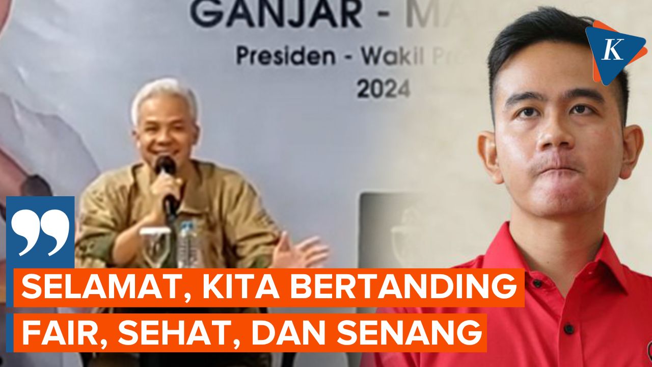 Ganjar Ucapkan Selamat ke Gibran, Ajak Main Sehat di Pilpres 2024