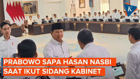 Momen Presiden Prabowo Sapa Hasan Nasbi, Sudah Resign Masih Ikut Sidang Kabinet