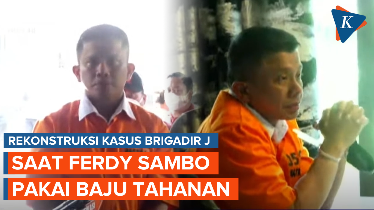 Ferdy Sambo Pakai Baju Tahanan dan Tangan Terikat dalam Rekonstruksi Kasus Brigadir J