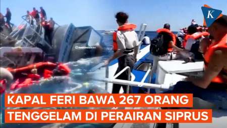 Detik-detik Kapal Feri Terbalik Di Perairan Siprus, 8 Tewas Dan Belasan Lain Hilang