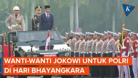 [FULL] Pidato Jokowi di Hari Bhayangkara, Ingatkan Polri Jangan Kalah dari Penjahat