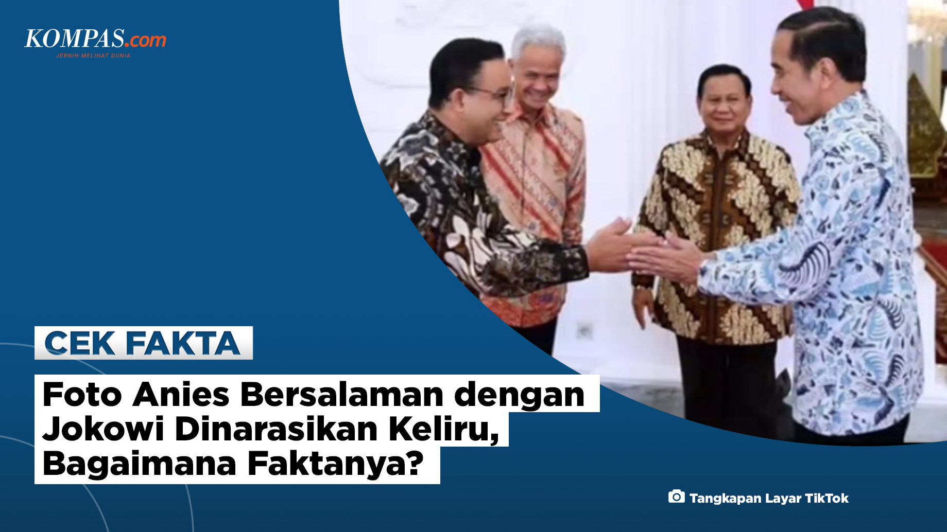 Foto Anies Bersalaman dengan Jokowi Dinarasikan Keliru, Bagaimana Faktanya?