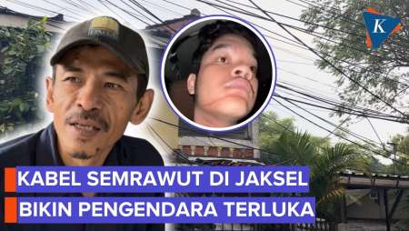 Penampakan Kabel Semrawut Di Pondok Labu Jaksel, Bikin Pengendara Terluka
