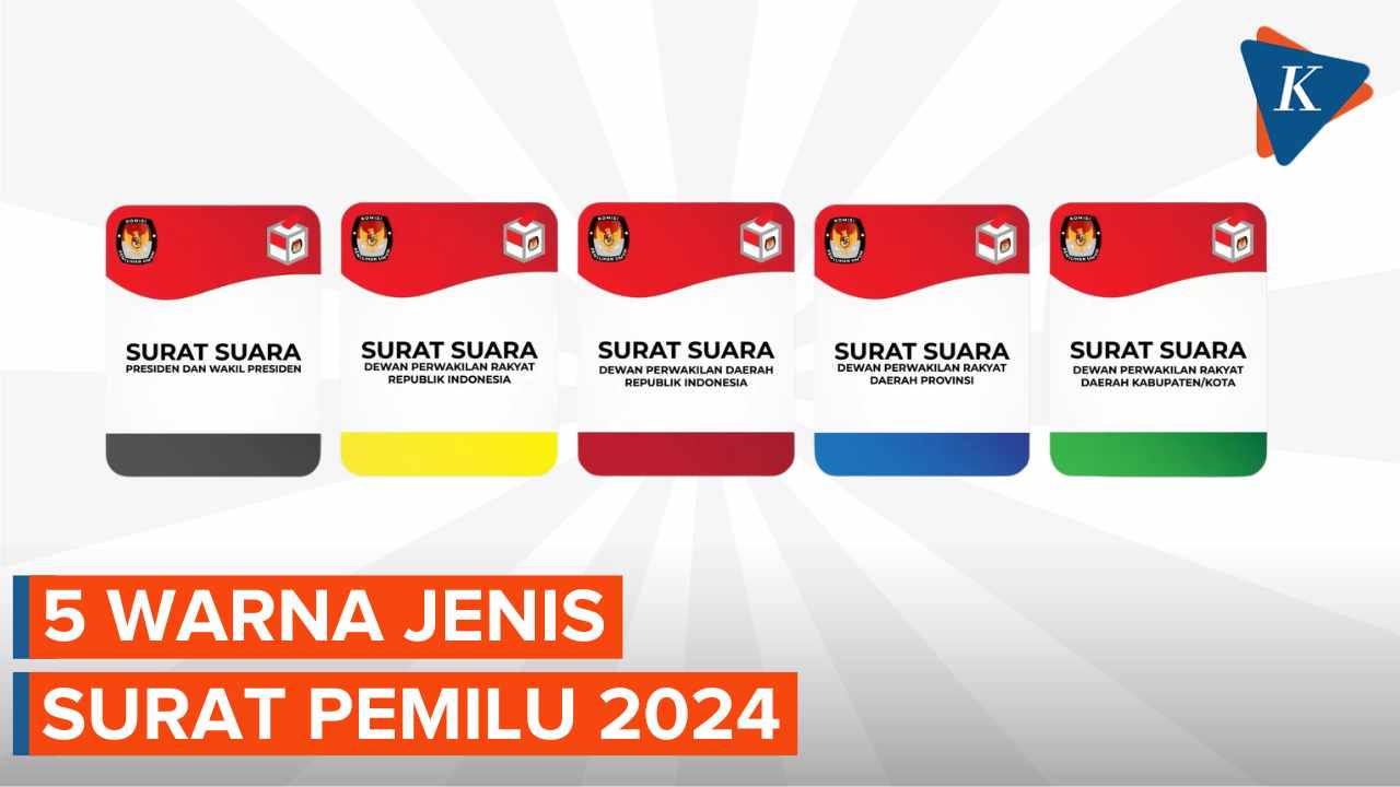 Catat! 5 Jenis Surat Suara Pemilu 2024 Berdasarkan Warnanya