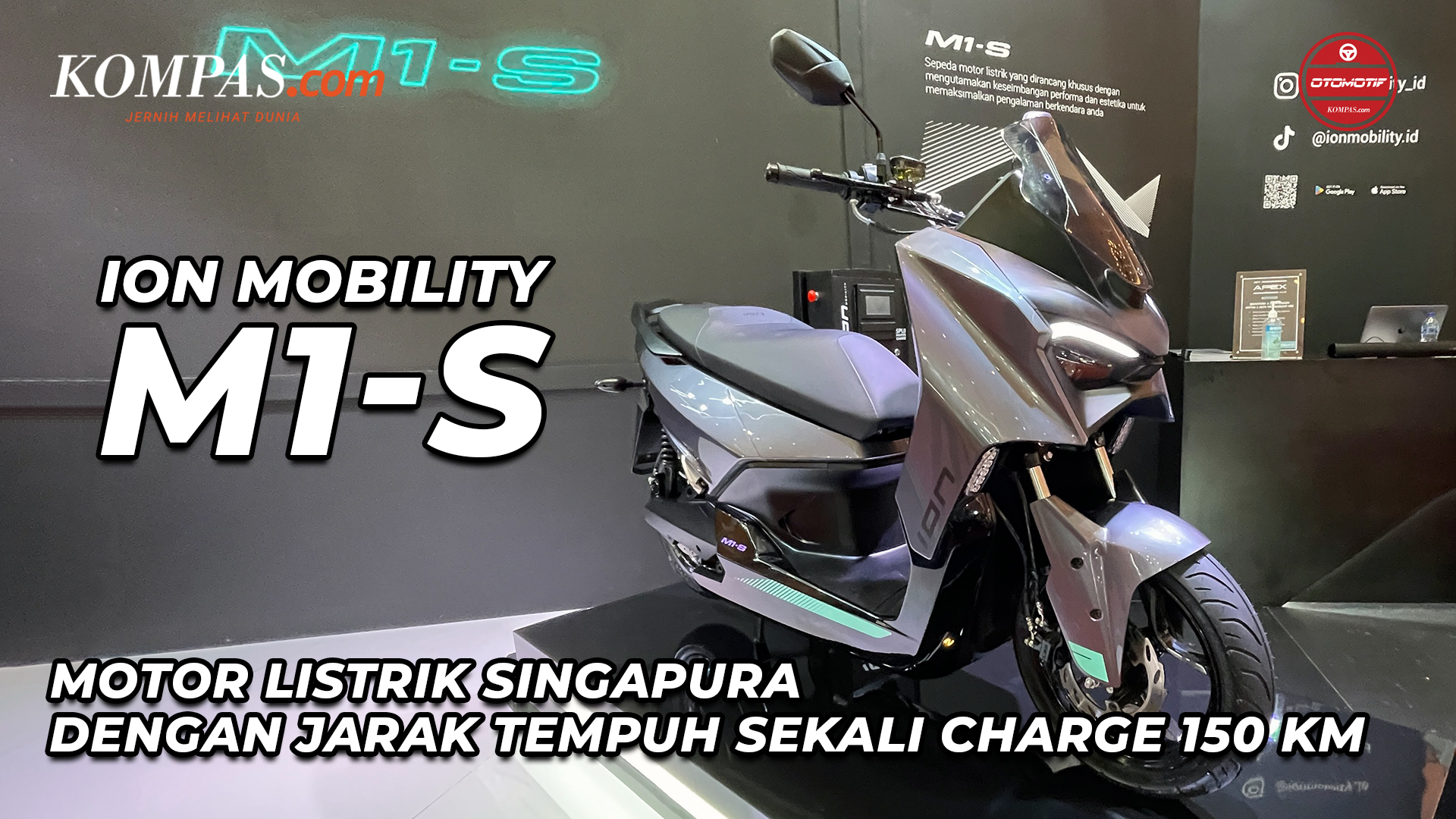 Ion Mobility M1-S | Motor Listrik Singapura Dengan Jarak Tempuh Sekali Charge 150 KM