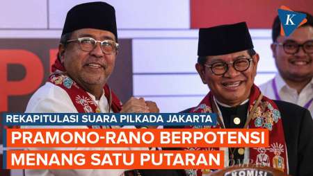 Pramono-Rano Berpotensi Menang Satu Putaran, Hasil Rekap Suara Tingkat Kota Unggul 50,07 Persen