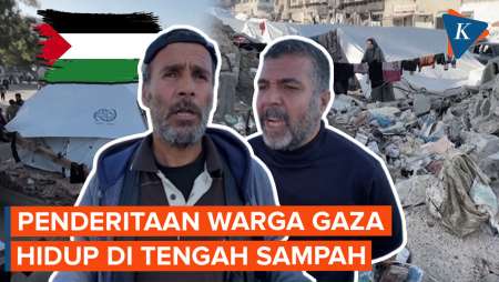 Pengungsi Palestina di Kota Gaza Hidup di Antara Tumpukan Sampah