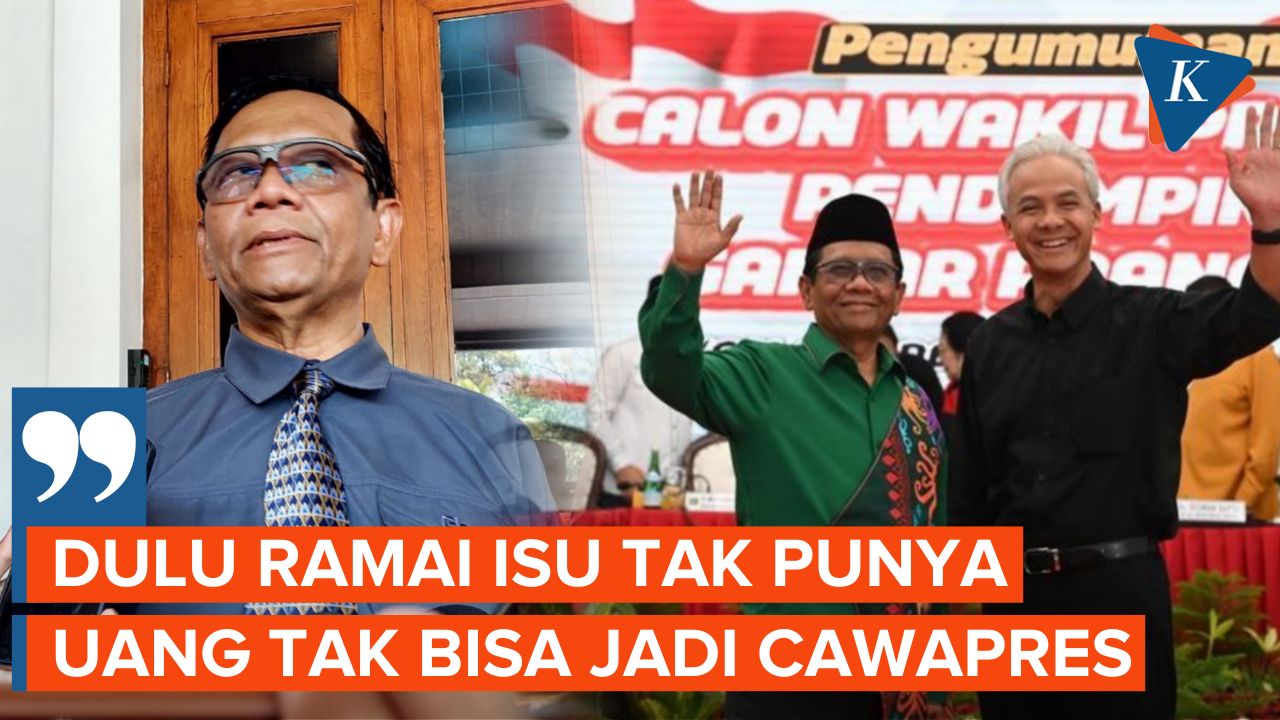 Usai Jadi Cawapres Ganjar, Mahfud: Saya Tidak Mengeluarkan Uang Sepeserpun!