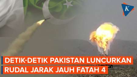 Detik-detik Pakistan Luncurkan Rudal Jarak Jauh Fatah 4 Buatan Dalam Negeri