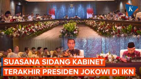 Suasana Sidang Kabinet Paripurna Terakhir Jokowi di IKN