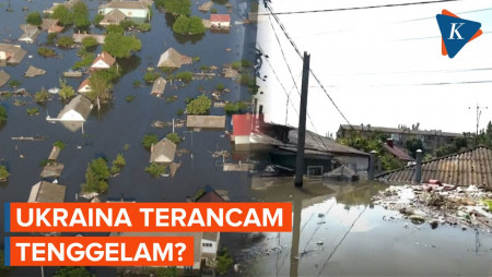 Bendungan Kakhovka di Ukraina Jebol, 15.000 Rumah Terendam Banjir