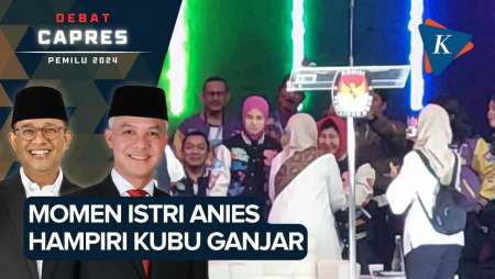 Momen istri Anies Baswedan Hampiri Kubu Ganjar, Bersalaman dengan Puan Maharani dan Siti Atikoh