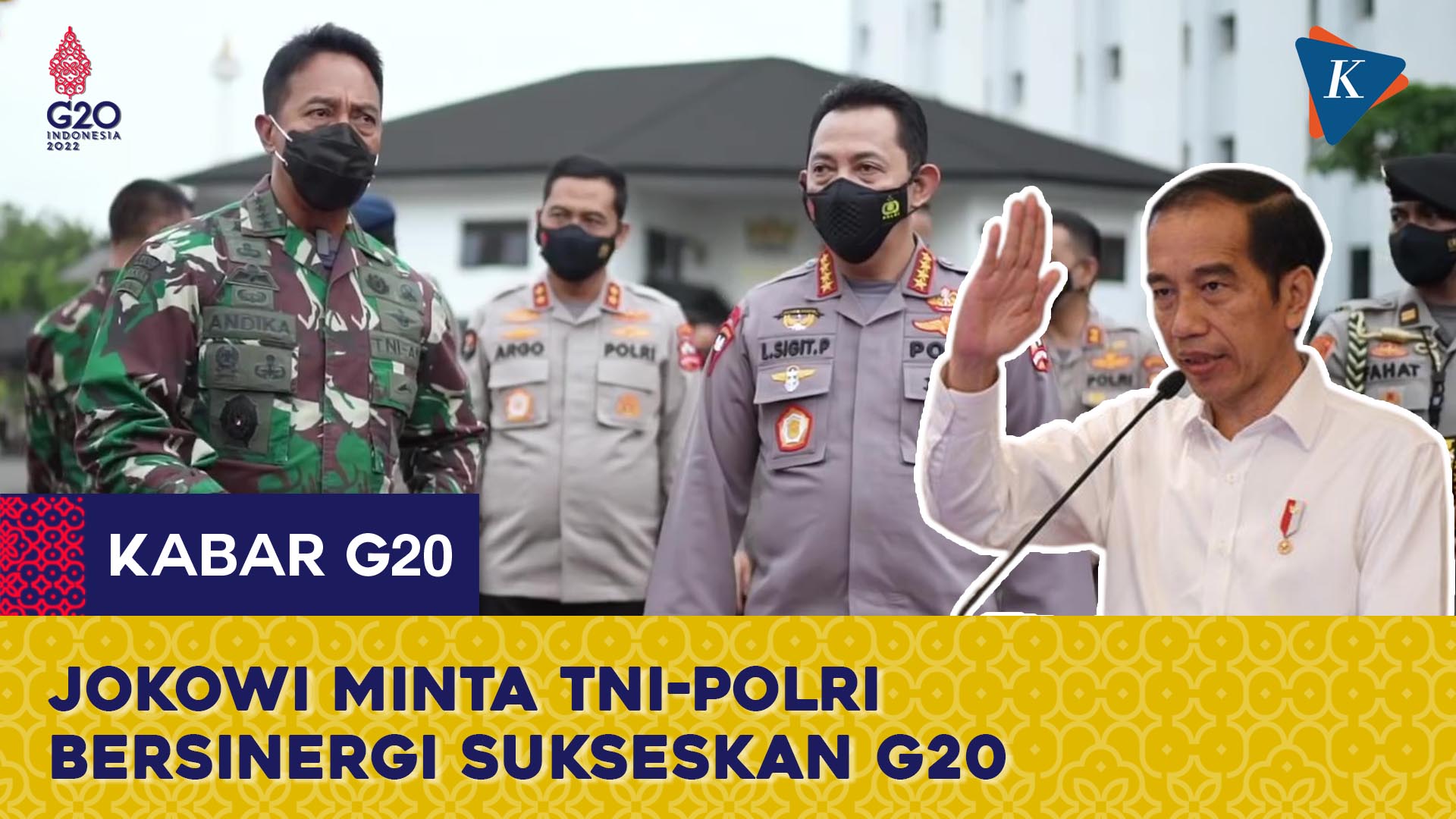 Jokowi Minta TNI-POLRI Bersinergi Sukseskan Agenda G20