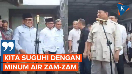 Sambangi Kediaman Cak Imin, Prabowo Disuguhi Air Zam-zam