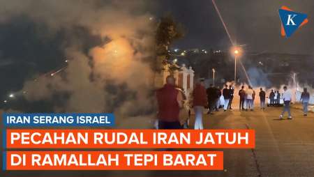 Iran Bombardir Israel, Pecahan Rudal Jatuh di Ramallah Tepi Barat