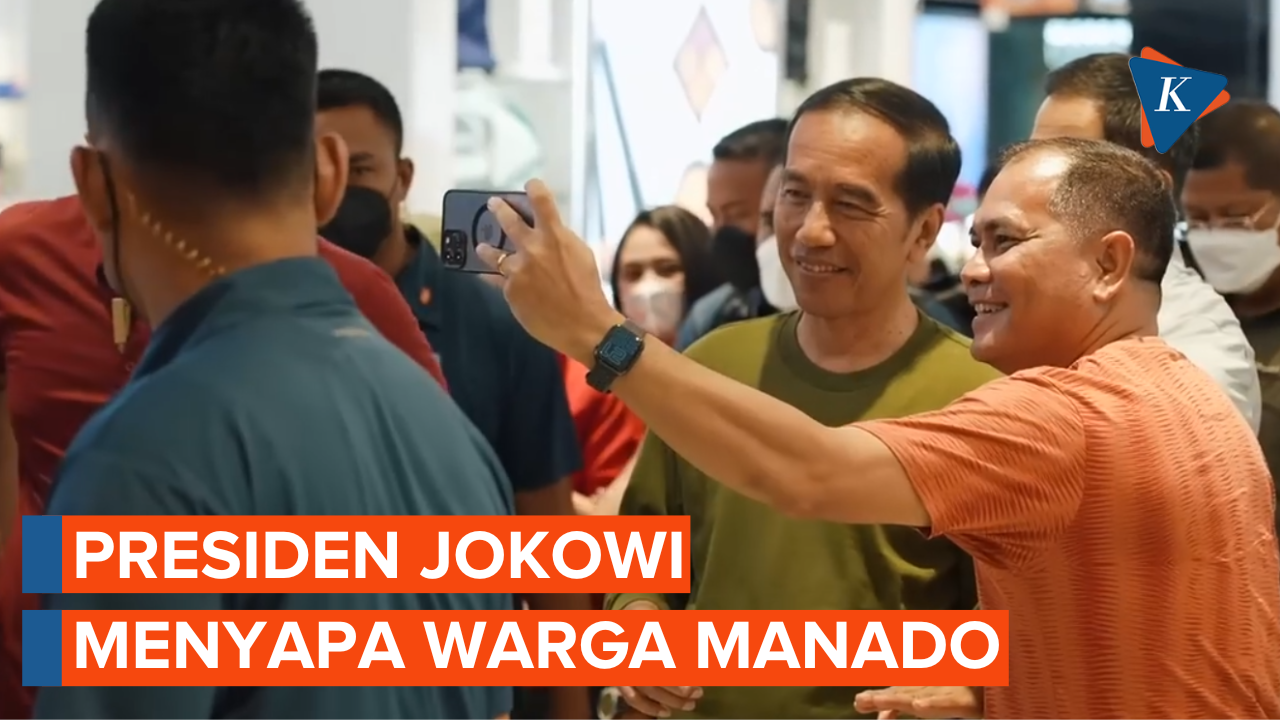 Momen Presiden Jokowi Sapa Warga Manado