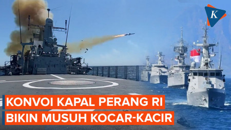 Latihan Gabungan TNI 2023, Konvoi Kapal Perang Bikin Musuh Kocar-kacir