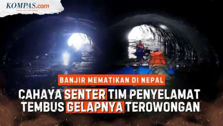 Hanya Berbekal Senter! Tim Penyelamat Tembus Gelapnya Terowongan Cari Korban Banjir Nepal