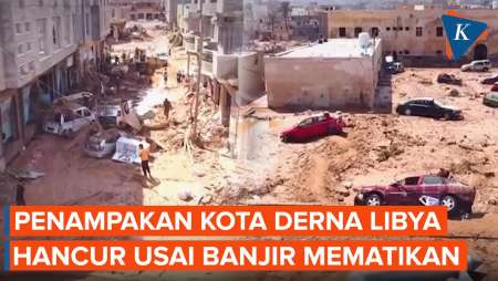 Penampakan dari Udara Kondisi Derna Libya Usai Banjir Dahsyat