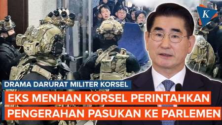 Eks Menhan Korsel Perintahkan Pengerahan Pasukan ke Parlemen Saat Darurat Militer Diumumkan