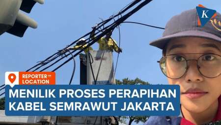 Intip Langsung Proses Penertiban Kabel Semrawut di Jakarta, Begini Caranya...